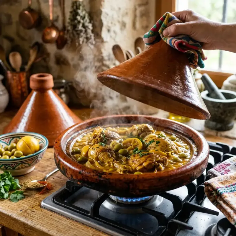 Chicken Tagine with Peas and Artichokes